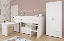 Jugendzimmer-Set >Reverse 12< (2-teilig) in Weiss,...