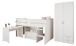 Jugendzimmer-Set >Reverse 12< (2-teilig) in Weiss, Hochbett mit Schreibtisch und Kleiderschrank