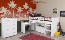 Jugendzimmer-Set >Reverse 13< (2-teilig) in Weiss,...