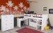 Jugendzimmer-Set >Reverse 13< (2-teilig) in Weiss, Hochbett mit Schreibtisch und Kommode