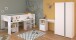 Jugendzimmer-Set >Pirouette 13< (3-teilig) Weiss / Rose oder grau, Hochbett, Schrank, Schreibtisch