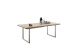 Kulissen-Esstisch >BROOKLYN< ausziehbar, Eiche Bianco geölt / Edelstahl - 180/280x73x100 (BxHxT)