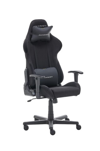 Gaming-Stuhl >DXRACER FORMULA< Armlehnen, Kopfpolster, Wippfunktion, schwarz - 65x121x65cm (B/H/T)