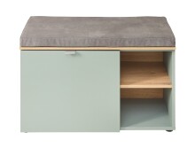 Garderoben-Set >Bari< (3-teilig) Schilfgrün / Eiche - 158x202x38cm (BxHxT)