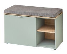 Garderoben-Set >Bari< (3-teilig) Schilfgrün / Eiche - 158x202x38cm (BxHxT)