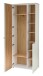 Garderoben-Set >Bari< (3-teilig) weiss matt / Eiche - 158x202x38cm (BxHxT)