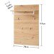 Garderoben-Set >Bari< (3-teilig) weiss matt / Eiche - 158x202x38cm (BxHxT)