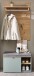 Garderoben-Set >Bari< (2-teilig) Schilfgrün / Eiche - 78x200x38cm (BxHxT)