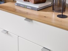 Garderoben-Set >Bari< (2-teilig) weiss matt / Eiche - 78x200x38cm (BxHxT)
