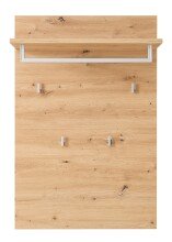Garderoben-Set >Bari< (2-teilig) weiss matt / Eiche - 78x200x38cm (BxHxT)