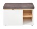 Garderoben-Set >Bari< (2-teilig) weiss matt / Eiche - 78x200x38cm (BxHxT)