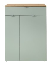 Garderoben-Set >Bari< (4-teilig) Schilfgrün / Eiche - 158x200x38cm (BxHxT)