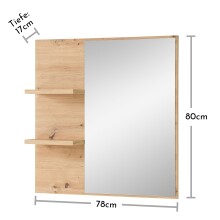 Garderoben-Set >Bari< (4-teilig) Schilfgrün / Eiche - 158x200x38cm (BxHxT)
