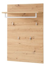 Garderoben-Set >Bari< (4-teilig) weiss matt / Eiche - 158x200x38cm (BxHxT)