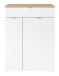 Garderoben-Set >Bari< (4-teilig) weiss matt / Eiche - 158x200x38cm (BxHxT)
