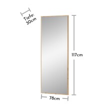 Garderoben-Set >Bari< (3-teilig) weiss matt / Eiche - 128x190x38cm (BxHxT)