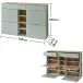 Garderoben-Set >Bari< (2-teilig) Schilfgrün / Eiche - 148x170x38cm (BxHxT)