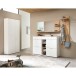 Garderoben-Set >Bari< (2-teilig) weiss matt / Eiche - 148x170x38cm (BxHxT)