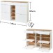 Garderoben-Set >Bari< (2-teilig) weiss matt / Eiche - 148x170x38cm (BxHxT)