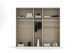 Drehtürenschrank >Ticao<  2 Schubladen, 3 Böden, 3 Stangen, alpinweiß - 226x210x54cm (B/H/T)