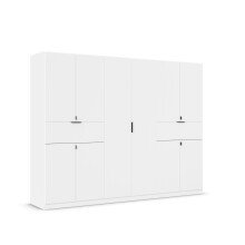 Drehtürenschrank >Ticao< 2 Schubladen, 3...