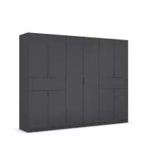 Drehtürenschrank >Ticao< 2 Schübe, 3...