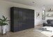 Drehtürenschrank >Ticao< 2 Schübe, 3 Böden, 3 Stangen, grau metallic - 271x210x54cm (BxHxT)