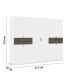Drehtürenschrank >Ticao< 2 Schübe, 3 Stangen, alpinweiß / Eiche dunkel Dekor- 271x210x54 BxHxT