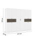 Drehtürenschrank >Ticao< 2 Schübe, 3 Stangen, alpinweiß / Eiche dunkel Dekor- 271x210x54 BxHxT