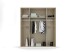 Drehtürenschrank >Ticao< 2 Schübe, grau metallic / Eiche dunkel Dekor - 181x210x54cm (B/H/T)