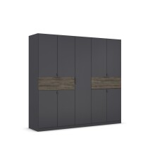 Drehtürenschrank >Ticao< 2 Schübe, grau...