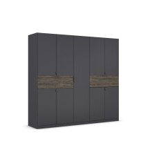 Drehtürenschrank >Ticao< 2 Schübe, grau...