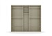 Drehtürenschrank >Ticao< 2 Schübe, grau metallic / Eiche dunkel Dekor - 226x210x54cm (B/H/T)