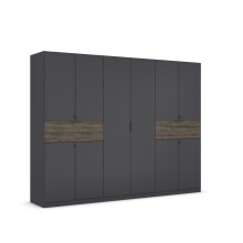 Drehtürenschrank >Ticao< 2 Schübe, grau...