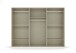 Drehtürenschrank >Ticao< 2 Schübe, grau metallic / Eiche dunkel Dekor - 271x210x54cm (B/H/T)