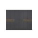 Drehtürenschrank >Ticao< 2 Schübe, grau metallic / Eiche dunkel Dekor - 271x210x54cm (B/H/T)