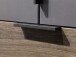 Drehtürenschrank >Ticao< grau metallic / Eiche dunkel Dekor / Spiegel - 271x210x54cm (B/H/T)