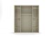 Drehtürenschrank >Ticao< 2 Schübe, 3 Stangen, weiß / Eiche Artisan Dekor - 181x210x54 (BxHxT)