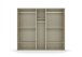 Drehtürenschrank >Ticao< 2 Schübe, 3 Stangen, weiß / Eiche Artisan Dekor - 226x210x54 (BxHxT)