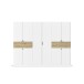 Drehtürenschrank >Ticao< 2 Schübe, 3 Stangen, weiß / Eiche Artisan Dekor - 271x210x54 (BxHxT)