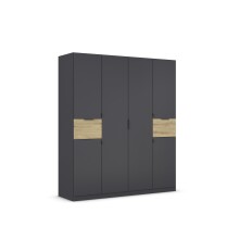 Drehtürenschrank >Ticao< 2 Schübe, grau...
