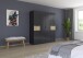 Drehtürenschrank >Ticao< 2 Schübe, grau metallic / Eiche Artisan Dekor - 181x210x54 (BxHxT)