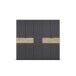 Drehtürenschrank >Ticao< 2 Schübe, in grau metallic / Eiche Artisan - 226x210x54 (BxHxT)