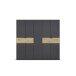 Drehtürenschrank >Ticao< 2 Schübe, in grau metallic / Eiche Artisan - 226x210x54 (BxHxT)