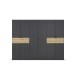 Drehtürenschrank >Ticao< 2 Schübe, in grau metallic / Eiche Artisan - 271x210x54 (BxHxT)