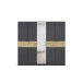 Drehtürenschrank >Ticao< grau metallic / Eiche Artisan Dekor / Spiegel - 226x210x54cm (B/H/T)