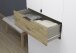 Drehtürenschrank >Ticao< 2 Schübe, 3 Stangen, weiß / Eiche Artisan Dekor - 226x210x54 (BxHxT)