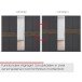 Drehtürenschrank >Ticao< grau metallic / Eiche Artisan Dekor / Spiegel - 271x210x54cm (B/H/T)