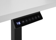 Schreibtisch >Ben< höhenverstellbar, weiss / schwarz - 160x74/117x77cm (BxHxT)