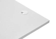 Schreibtisch >Ben< höhenverstellbar, weiss / schwarz - 160x74/117x77cm (BxHxT)